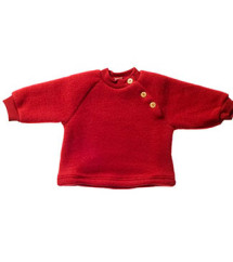 Engel Natur Økologisk trøje i uldfleece - rød