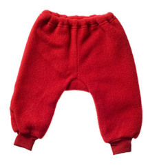 Engel Natur Økologisk bukser i uldfleece - rød