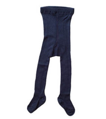 Hirsch uld/bomuld strømpebukser - mørkeblå