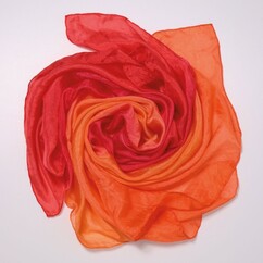 Grimms Sarah's Silk Enchanted Playsilk - Fire (Rød/orange)